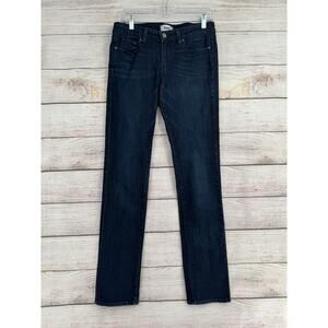 Paige Skyline Straight Jeans Womens 28 Blue Dark Wash Denim Stretch
